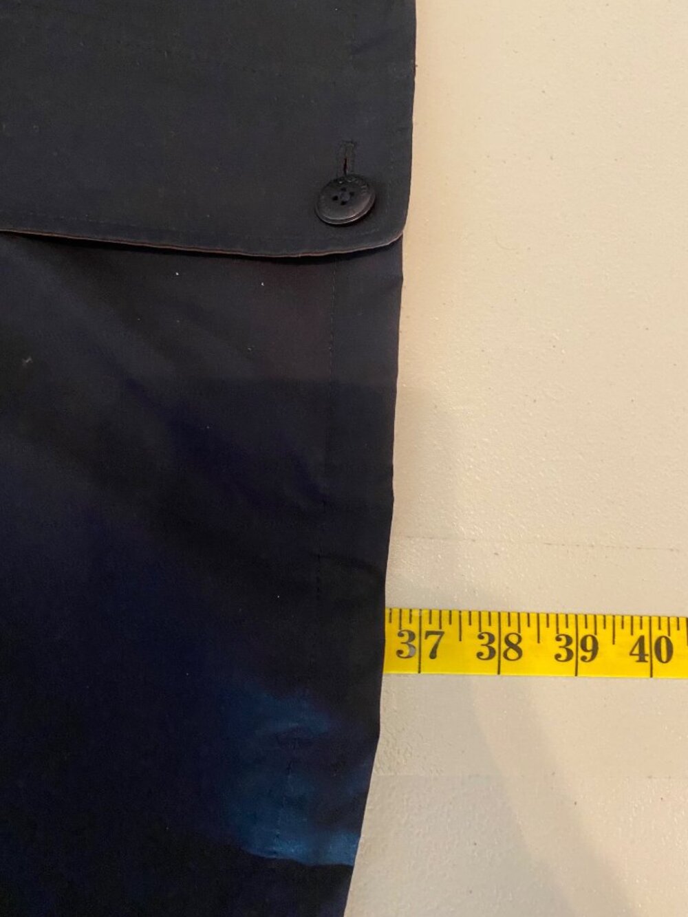 London Fog Hooded Navy Blue Quilted Lined Zips & Buttons Medium - Picture 11 of 15